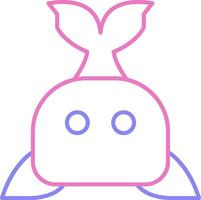 Whale Linear Two Colour Icon vector