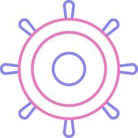 Helm Linear Two Colour Icon vector
