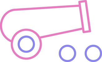 Cannon Linear Two Colour Icon vector