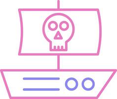 Pirate Linear Two Colour Icon vector