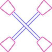 Paddles Linear Two Colour Icon vector
