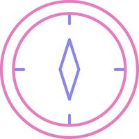 Compass Linear Two Colour Icon vector