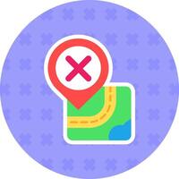 Cancel Flat Sticker Icon vector
