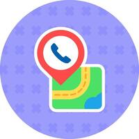 Help center Flat Sticker Icon vector