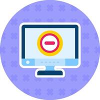 Stop Flat Sticker Icon vector