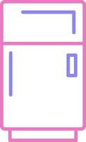 Fridge Linear Two Colour Icon vector