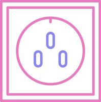 Socket Linear Two Colour Icon vector