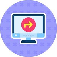 Direction Flat Sticker Icon vector