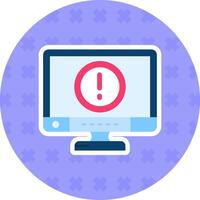 Error Flat Sticker Icon vector