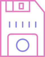 Floppy Disk Linear Two Colour Icon vector