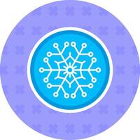 Winter Flat Sticker Icon vector