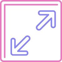 Resize Linear Two Colour Icon vector
