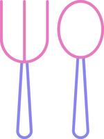 Fork Spoon Linear Two Colour Icon vector
