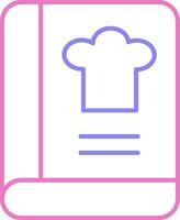 cocinar libro lineal dos color icono vector