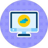 Cloud Flat Sticker Icon vector