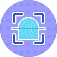 Finger print Flat Sticker Icon vector