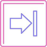 Right Arrow Linear Two Colour Icon vector