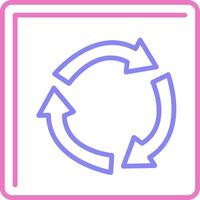 Roundabout Linear Two Colour Icon vector