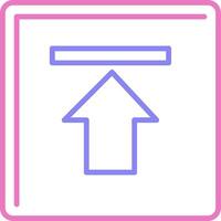 Up Arrow Linear Two Colour Icon vector