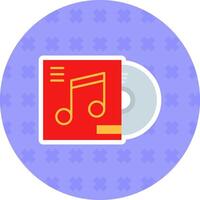 Cd cover Flat Sticker Icon vector