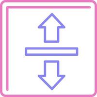 Up Down Linear Two Colour Icon vector