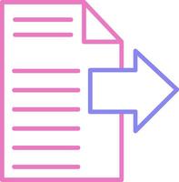Export Linear Two Colour Icon vector