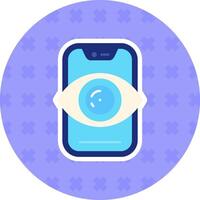 Vision Flat Sticker Icon vector