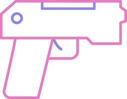 Pistol Linear Two Colour Icon vector