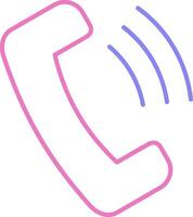 Phone Call Linear Two Colour Icon vector