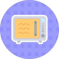 Oven Flat Sticker Icon vector