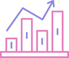 Stock Market Linear Two Colour Icon vector