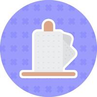 Kitchen Roll Flat Sticker Icon vector