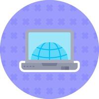 Internet Flat Sticker Icon vector