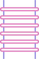 Step Ladder Linear Two Colour Icon vector