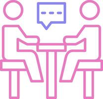 Meeting Linear Two Colour Icon vector