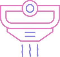 Smoke Detector Linear Two Colour Icon vector