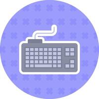 Keyboard Flat Sticker Icon vector