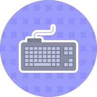 Keyboard Flat Sticker Icon vector