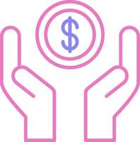 Charity Linear Two Colour Icon vector