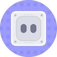 Socket Flat Sticker Icon vector