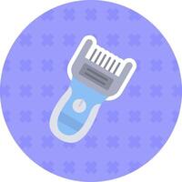 Trimmer Flat Sticker Icon vector