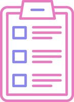 Checklist Linear Two Colour Icon vector