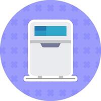 refrigerador plano pegatina icono vector