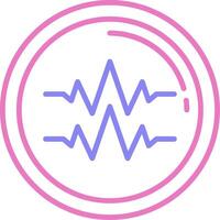 Sound Beats Linear Two Colour Icon vector