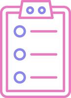 To Do List Linear Two Colour Icon vector