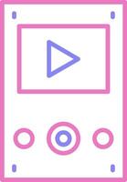 Music Player Linear Two Colour Icon vector