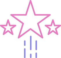 Star Linear Two Colour Icon vector