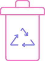 Garbage Linear Two Colour Icon vector