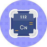 Copernicium Flat Sticker Icon vector