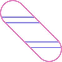 Snowboard Linear Two Colour Icon vector